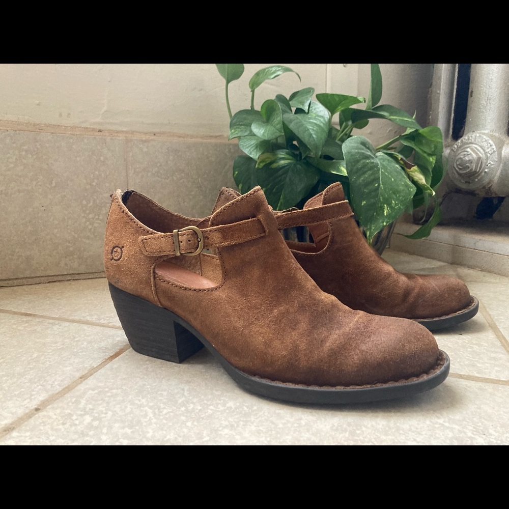 Born Brown Leather Booties